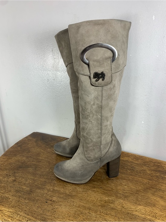 Miss Sixty Shoes - Miss sixty vintage taupe Suede knee high boots chunky heel Y2K